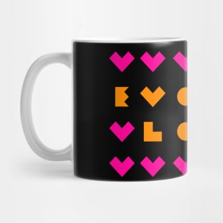 Evolve Love Pink Hearts Mug